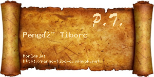 Pengő Tiborc névjegykártya